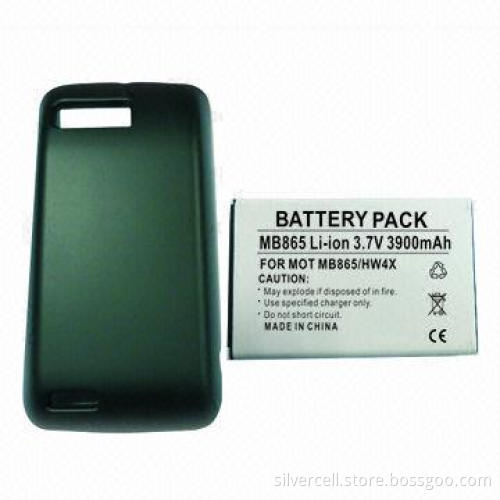 Extended Battery Cover for Motorola MB865 with PCB Protection Against Overcharging